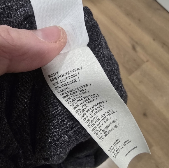 Free People Natasha Ruched Long Sleeve T Shirt Tee Top Black Size M - Picture 4 of 6